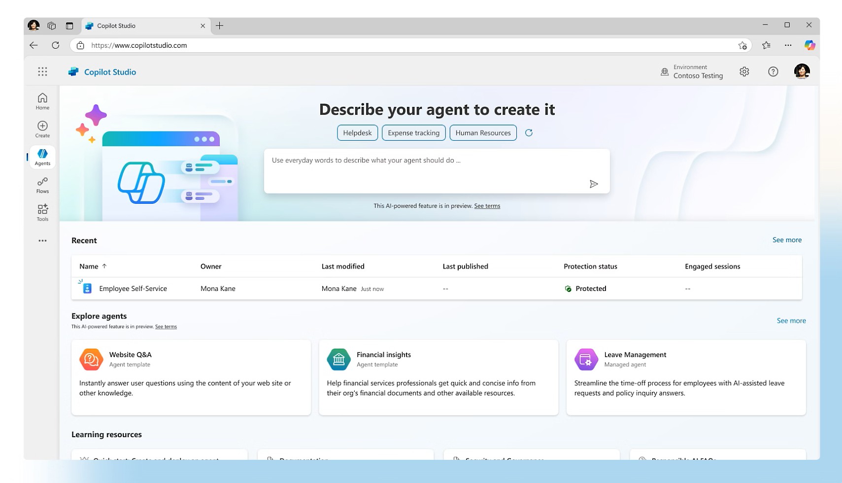 Start fast with templates