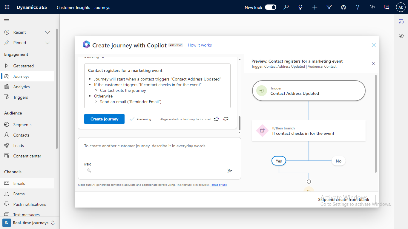 Simplified Journey Creation